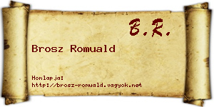 Brosz Romuald névjegykártya